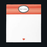 Red Stripes Notepad<br><div class="desc">Jot down notes or a handwritten message on these fun personalised notepads from PiPo Press. Great gift for teachers, coaches, or makes for a thoughtful housewarming present. Choose from a wide array of designs to suit every personality and mood.</div>