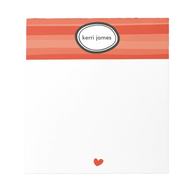 Red Stripes Notepad (Front)