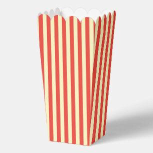 Red Stripes Popcorn  Favour Box