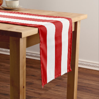 Red Stripes Short Table Runner