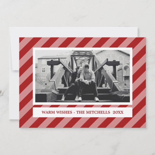 Red STRIPES | TIMELESS |  CUSTOM Holiday Photo (Front)