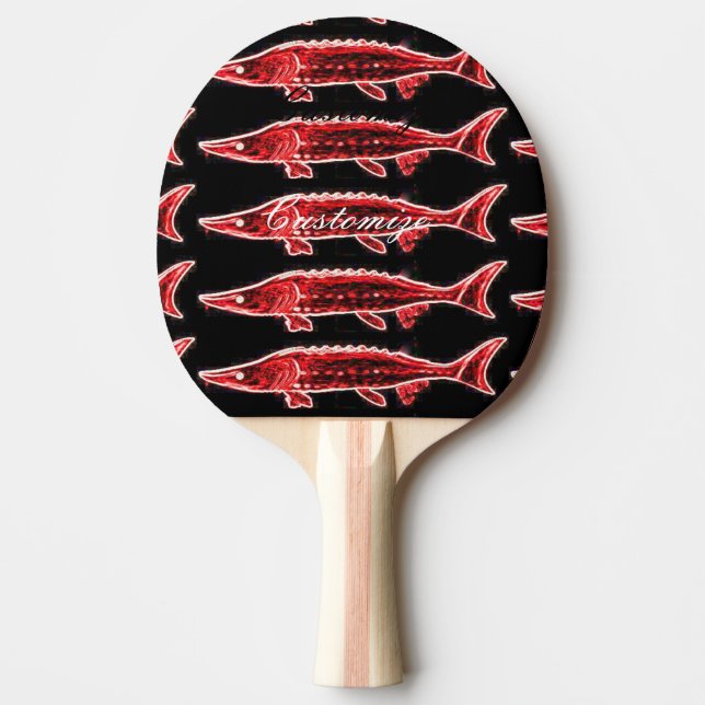 red sturgeons Thunder_Cove black Ping Pong Paddle (Front)