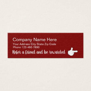 Red Stylish Customer Referral Rewards Cards