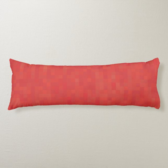 Red subtle minimalist, elegant modern pattern body cushion (Front)