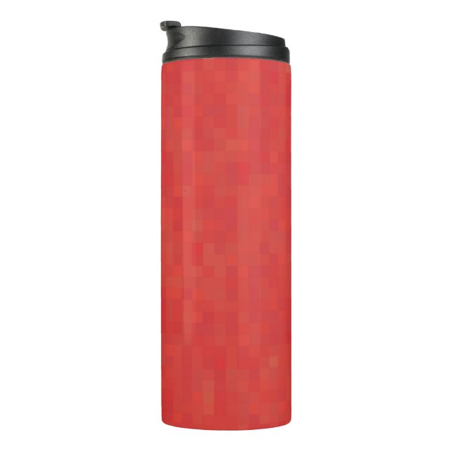 Red subtle minimalist, elegant modern pattern thermal tumbler (Rotated Right)