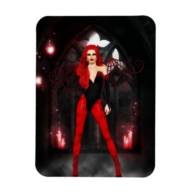 Red Succubus Magnet (Vertical)