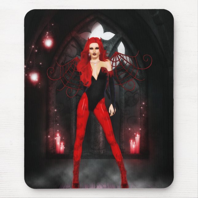 Red Succubus Mouse Mat (Front)