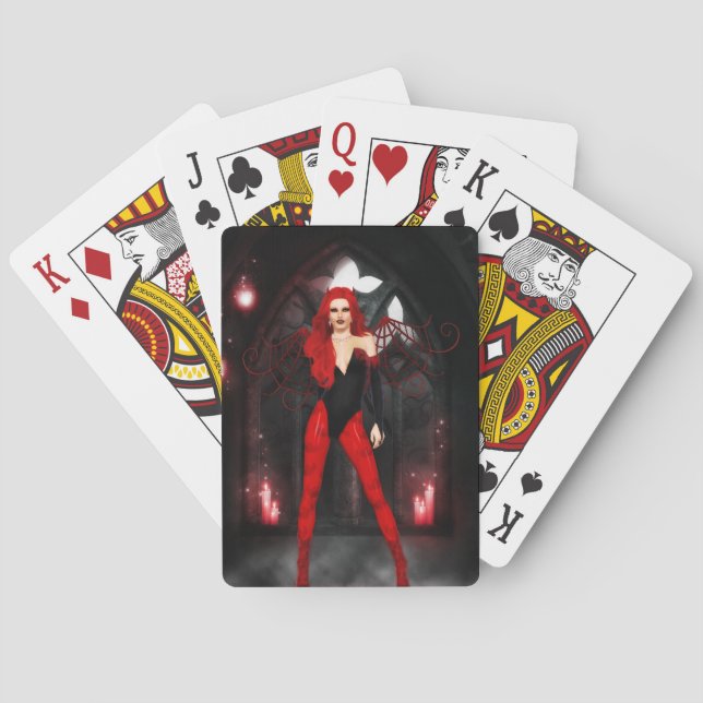 Red Succubus Playing Cards (Back)
