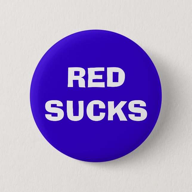 RED SUCKS 6 CM ROUND BADGE (Front)