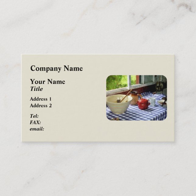 Red Sugar Bowl Business Card (Front)