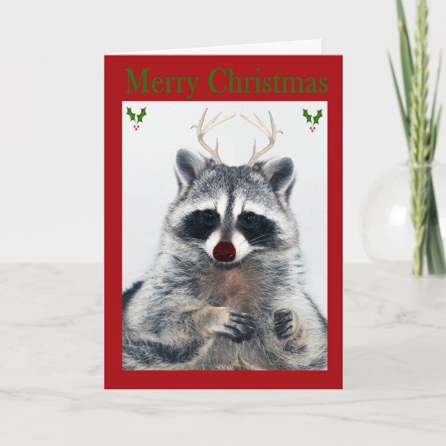 red sugar christmas holiday card (Front)