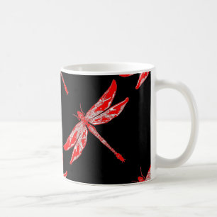 Red Summer Dragonfly Gifts Coffee Mug