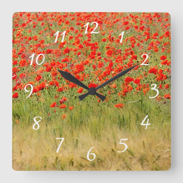 red summer flower clock (Front)