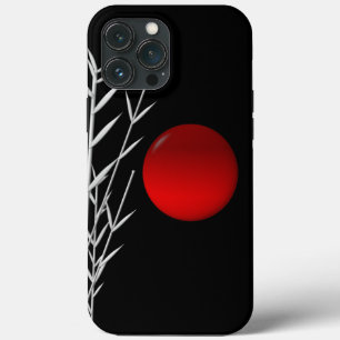 Red sun black white zen   iPhone 13 pro max case