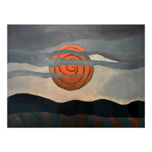 Red Sun by Arthur Dove Abstract Landscape Poster
