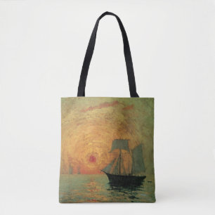 Red Sun by Maxime Maufra, Vintage Impressionism Tote Bag
