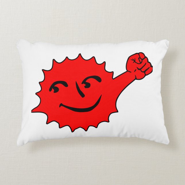 Red Sun Cheer Mascot Decorative Cushion (Front)