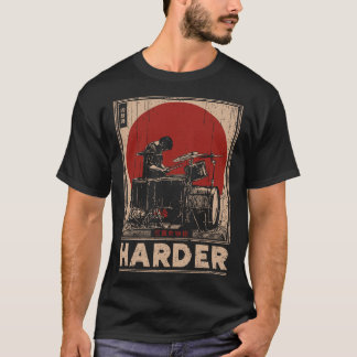 Red Sun Drummer | Motivational Music Art T-Shirt