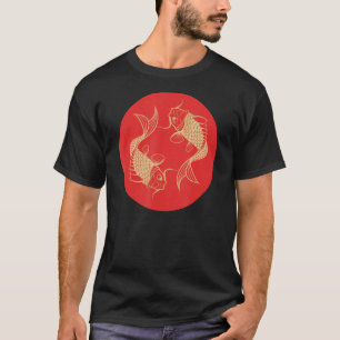 Red Sun Fish Chinese Carp Asian Japanese Koi Fish T-Shirt