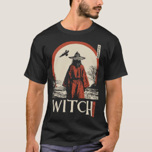 Red Sun Modern Witch Gothic Feminine Art T-Shirt