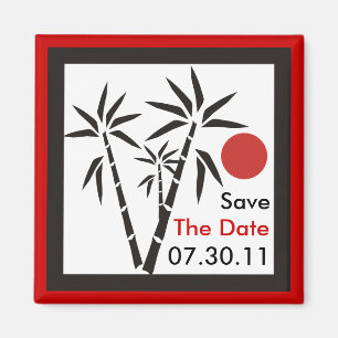 Red Sun Save The Date Magnets