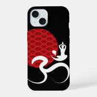 Red Sun Yoga Spiritual Indian Meditate Om Aum Logo