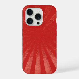 Red Sunburst Background – Vintage Retro Texture iPhone 15 Pro Case
