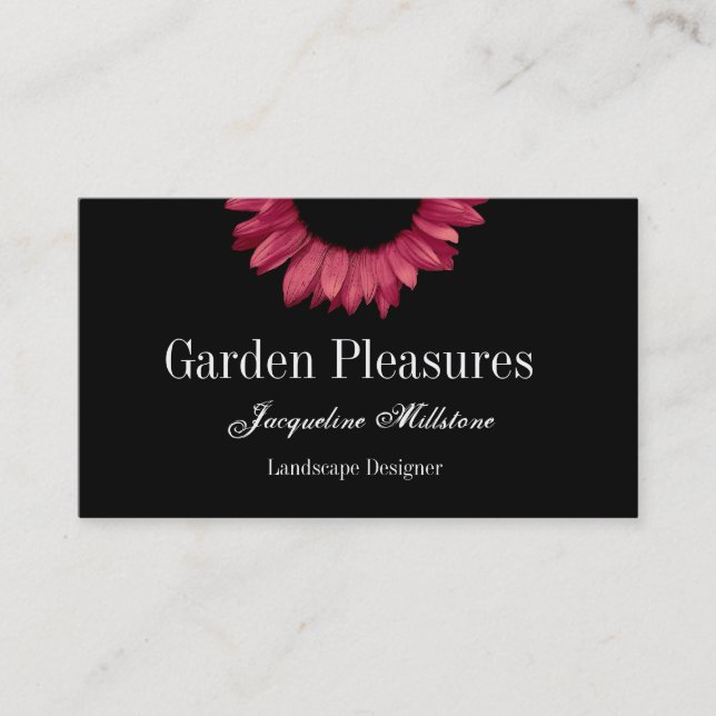 Red Sunflower Business Card (Front)