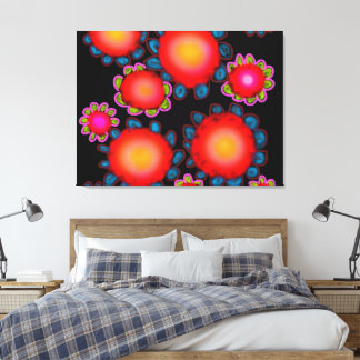 Red Sunflowers  Canvas Print