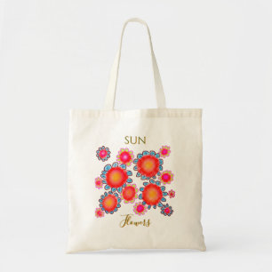 Red SunFlowers Graphic Budget Tote Bag