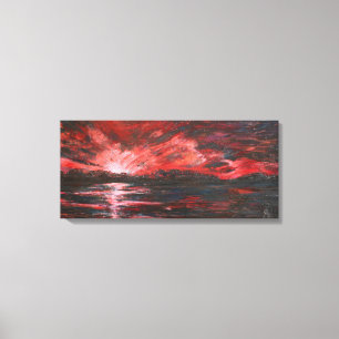 Red Sunset Canvas Print
