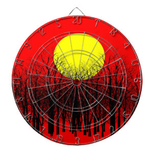Red Sunset Dartboard