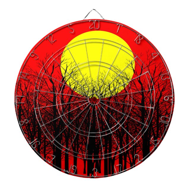 Red Sunset Dartboard (Front)