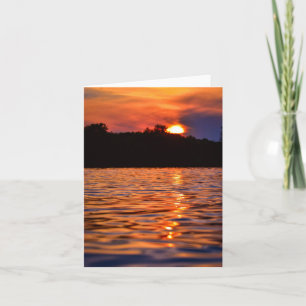 Red sunset note card