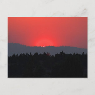 RED SUNSET POSTCARD