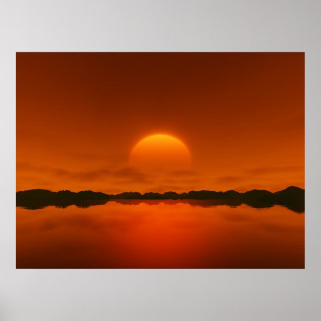 red sunset poster (Front)