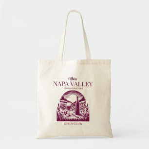 red sunset vintage napa valley bachelorette tote bag