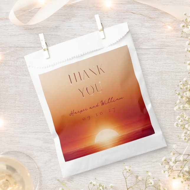 red sunset wedding thank you favour bags (Clipped)