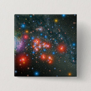 Red Super Giant Cluster 15 Cm Square Badge