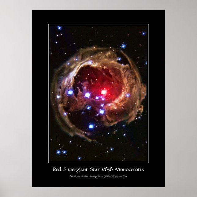 Red Supergiant Star V838 Monocerotis Poster (Front)