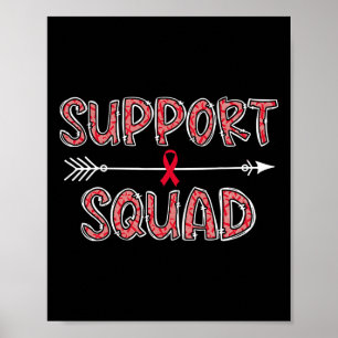 red support squad blood cancer awareness warrior s poster
