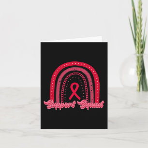 red support squad rainbow blood cancer awareness w card