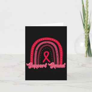 Red Support Squad Rainbow Blood Cancer Awareness W Card