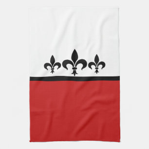 Red Swanky Fleur De Lis Towel