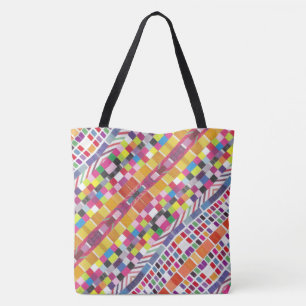Red Swatches and Colourful Pixels Bag