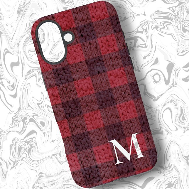 Red Sweater Buffalo Plaid Check iPhone Case (Creator Uploaded)