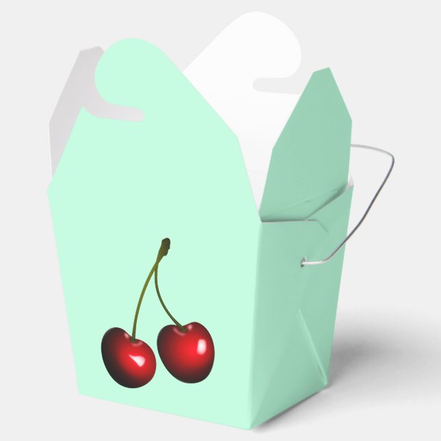 Red Sweet Cherries Favour Box (Opened)