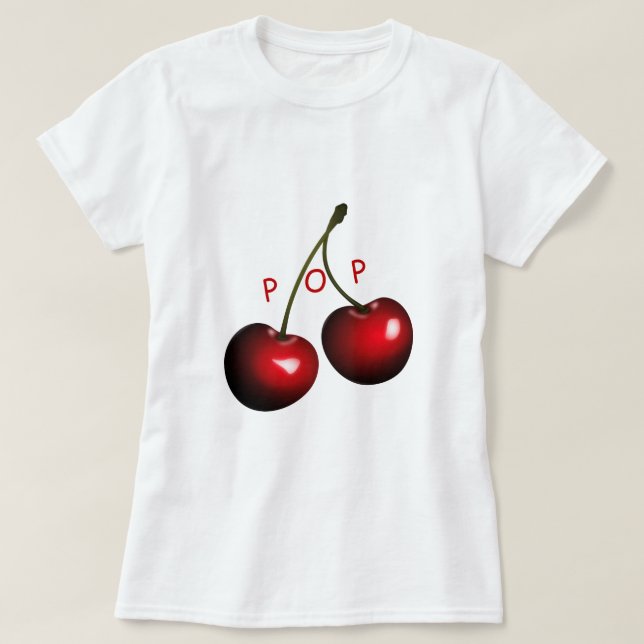 Red Sweet Cherries - Pop T-Shirt (Design Front)