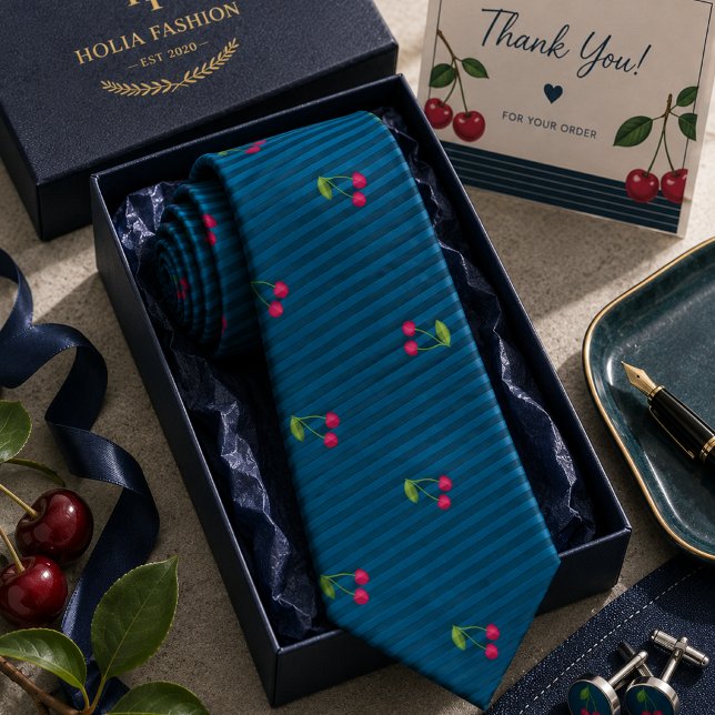 Red Sweet Cherry Pattern Tie (Creator Uploaded)