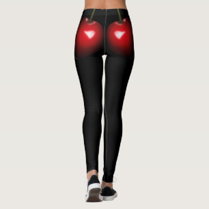 Red Sweet Chery - Add Your Text / Colour - Funny Leggings